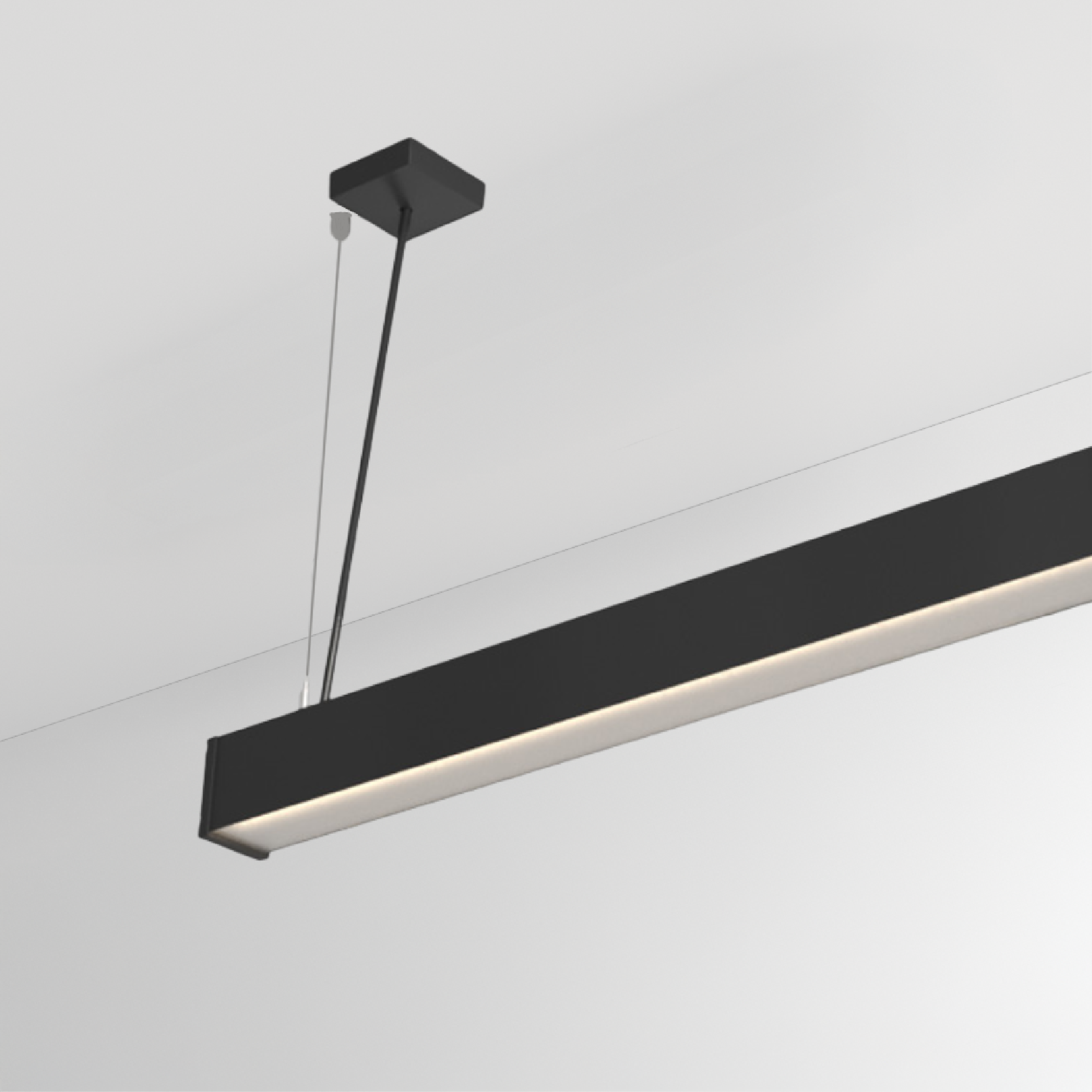 Slider Straight IP54 by Prolicht – 102 3/4″ x 3 1/8″ Suspension, Linear Profiles offers LED lighting solutions | Zaneen Architectural